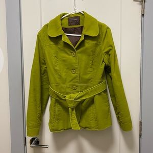 LL Bean Green Belted Coat